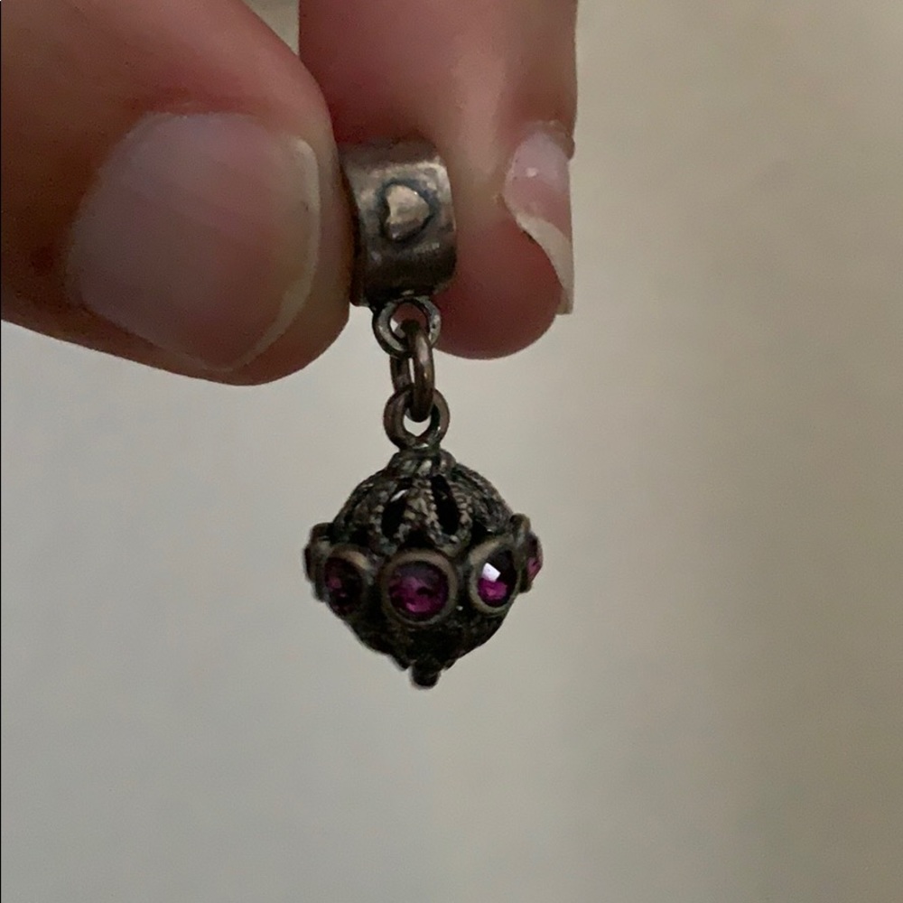 Charmed memories plum dangly charm